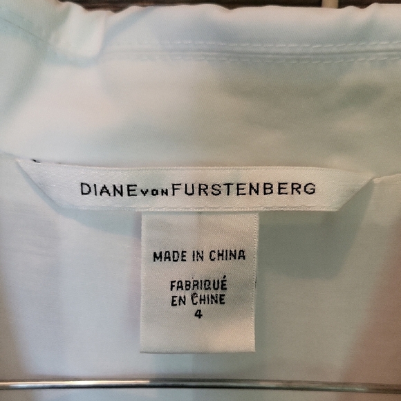 Diane Von Furstenberg White Blazer Tailored Minimalist Design - Picture 9 of 10